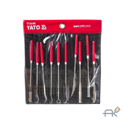 Набор надфилей алмазных 10пр. (3х140x25мм) Yato  (YT-6145)